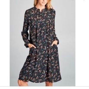 Orange Creek Black Floral Dress